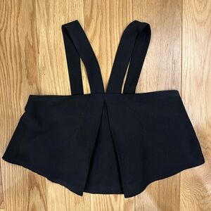 Black Sleeveless Crop Top